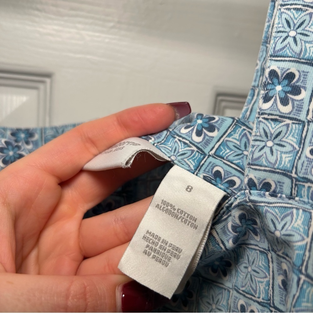 Liz Claiborne Light Blue Geometric Denim Dress - Picture 5 of 7